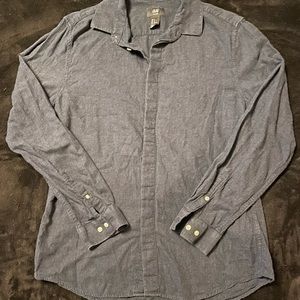 H&M Slim Fit Gray Button Down, Men’s Size M